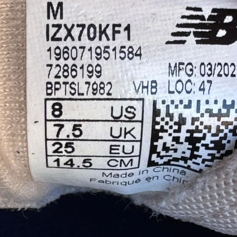 Size 8c - New‎ Balance Girls FF 70 V1 IZX70KF1 Beige Running Shoes Sneakers